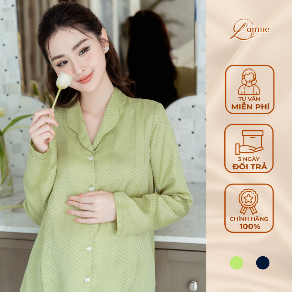 Bộ bầu mặc nhà MATCHA thiết kế đơn giản, basic thanh lịch thiết kế bởi L’AMME