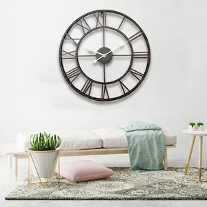 BH 36 tháng - Size Lớn 80cm - Đồng hồ treo tường số la mã trang trí phong cách nghệ thuật DHTT