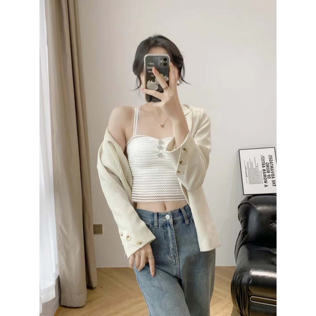 Áo bra ren gợi cảm khoe thân hình thon gọn áo bra 2 dây 8697