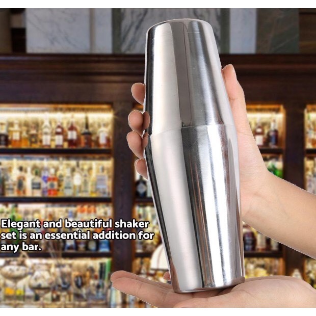 Ly đong -  Bình lắc inox Boston 2 mảnh   2 đáy S80-2 -- 800ml - 600ml