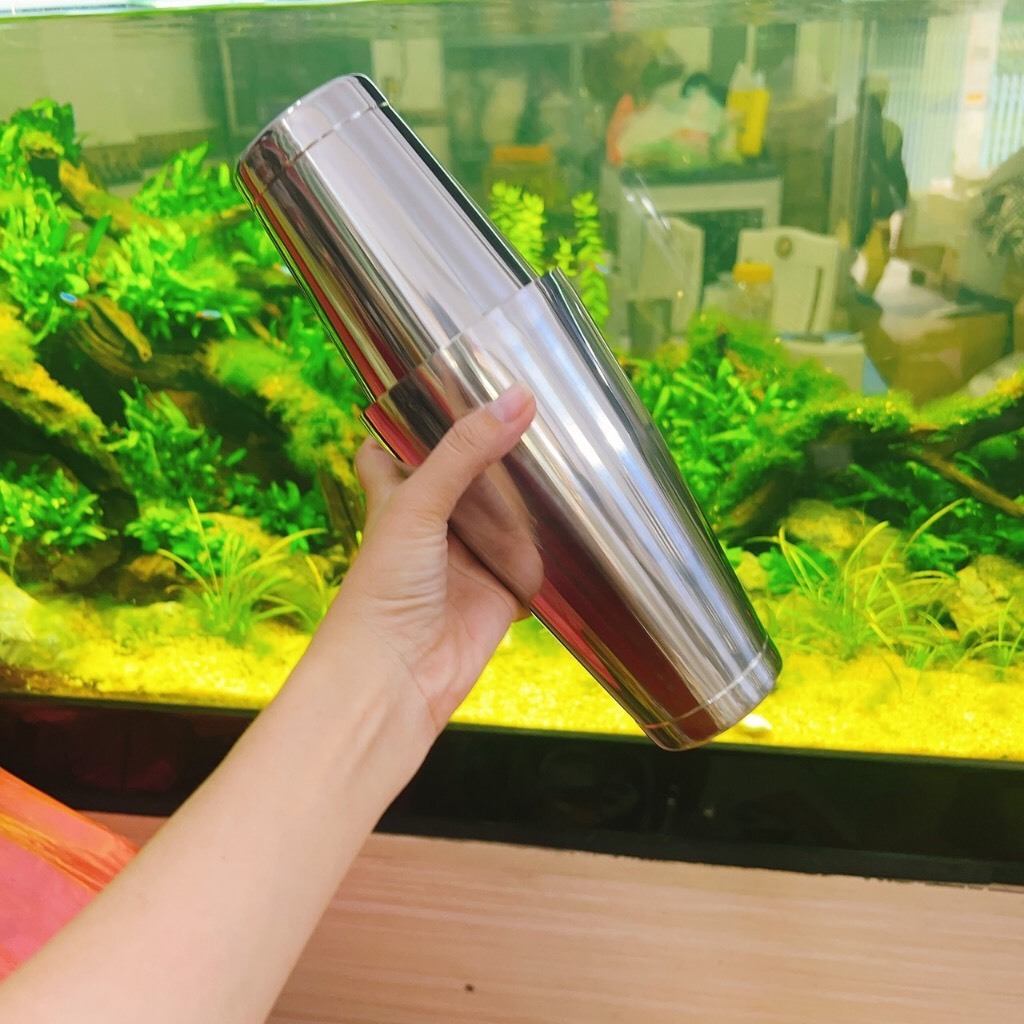 Ly đong -  Bình lắc inox Boston 2 mảnh   2 đáy S80-2 -- 800ml - 600ml