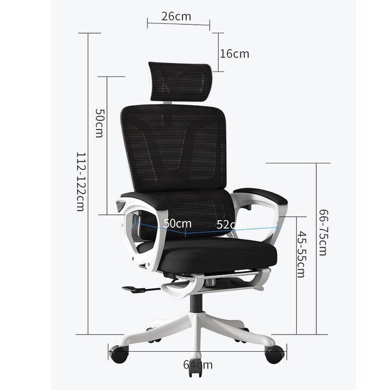 Ghế Công Thái Học, Ghế Xoay Văn Phòng  CTH-26 Anzani Có Tựa Cổ - Gác Chân Ngả Lưng Tiện Ích | BigBuy360 - bigbuy360.vn