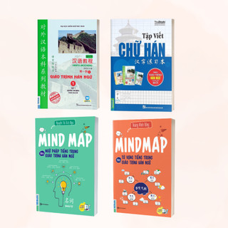 Sách -Combo Tự học tiếng Trung: Giáo trình Hán ngữ 1,Tập viết chữ Hán, Mindmap từ vựng, ngữ pháp theo giáo trình Hán ngữ