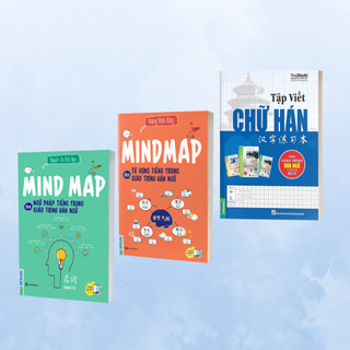 Sách -Combo Tự học tiếng Trung: Giáo trình Hán ngữ 1,Tập viết chữ Hán, Mindmap từ vựng, ngữ pháp theo giáo trình Hán ngữ