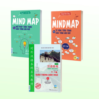 Sách -Combo Tự học tiếng Trung: Giáo trình Hán ngữ 1,Tập viết chữ Hán, Mindmap từ vựng, ngữ pháp theo giáo trình Hán ngữ