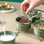 Hộp đựng gia vị nhựa kèm muỗng và khay