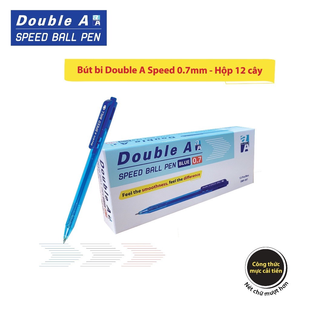 Bút Bi Speed 0.7 mm - Double A DBP-307-B21 - Mực Xanh | Shopee Việt Nam