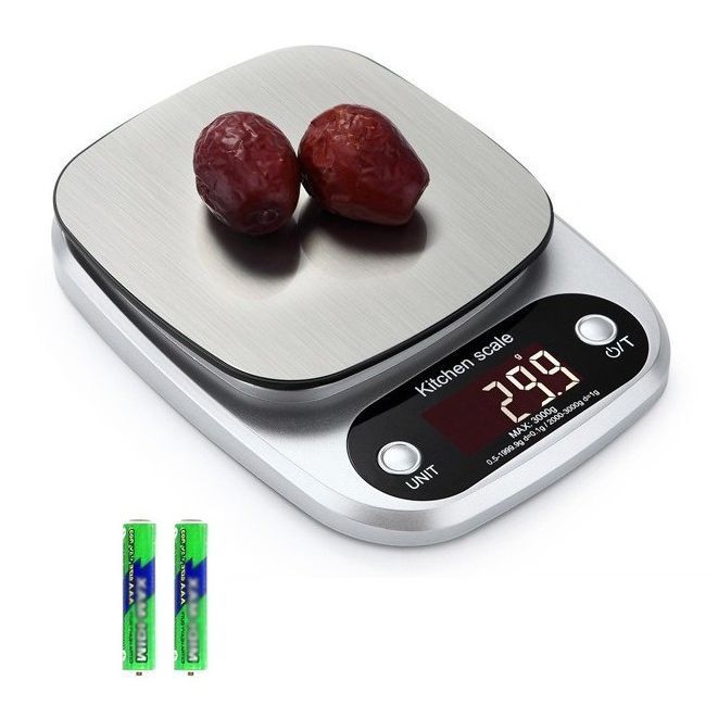 Cân điện tử nhà bếp 3kg-10kg cảm ứng LCD thiết kế sang trọng tích hợp tính năng trừ bì, độ chính xác cao