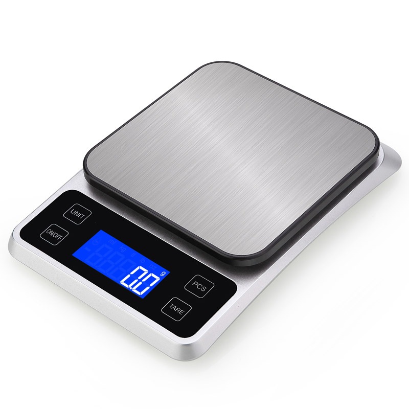 Cân tiểu ly điện tử kitchen scale 5kg - 10kg/1g đa năng có tính năng trừ bì, đếm số lượng độ chính xác cao