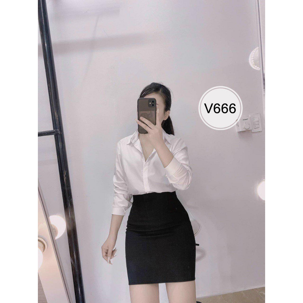 Chân Váy Bút Chì Công Sở Có Túi Sườn Ôm Body Tôn Dáng 45cm [V666-45cm]