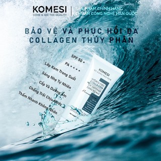 Kem Chống Nắng KOMESI Trong Suốt Tự Nhiên - Phục Hồi Da Với Collagen Thủy Phân