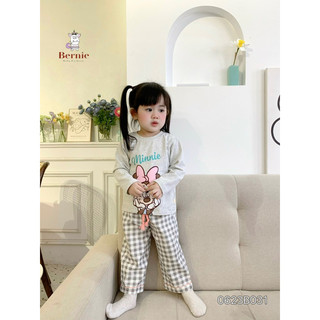 Bộ thu cotton cho bé gái hoạ tiết mickey dễ thương (9-23kg) N033