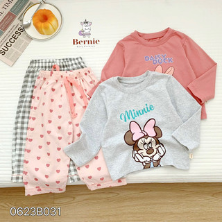 Bộ thu cotton cho bé gái hoạ tiết mickey dễ thương (9-23kg) N033