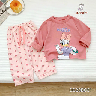 Bộ thu cotton cho bé gái hoạ tiết mickey dễ thương (9-23kg) N033