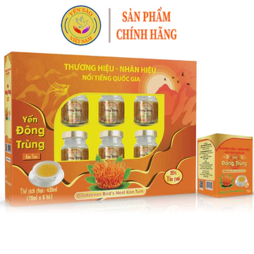Đông trùng hạ thảo ngâm mật ong+Hộp Yến Đông Trùng chưng sẵn 1 hộp 6 x 70 ml_Viên cao ngựa_