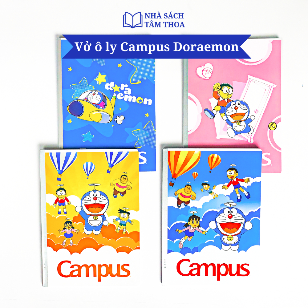 Vở ô li Campus Doraemon 48/80 trang, vở viết dành cho học sinh cấp 1 ...
