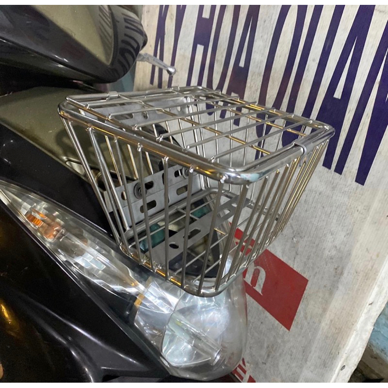 rổ inox đa năng gắn đc nhiều loại xe máy ( 26x20x13cm) | Shopee Việt Nam