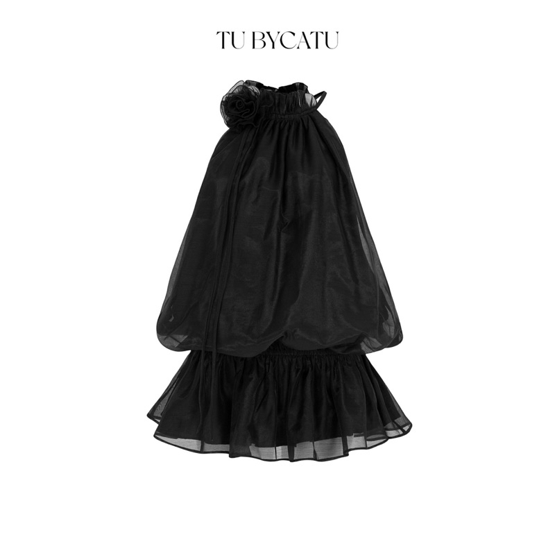 Ảnh TUBYCATU | Áo Lily (Không kèm quần) chất liệu vải organza đính hoa màu Nude / Beige/ White/ Black 4