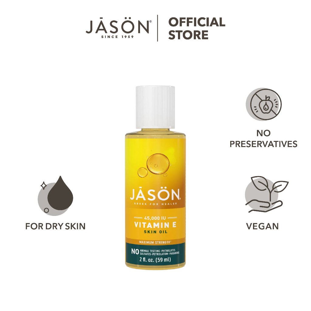 Dầu dưỡng da JASON MAXIMUM STRENGTH VITAMIN E 45,000 IU SKIN OIL 59ml