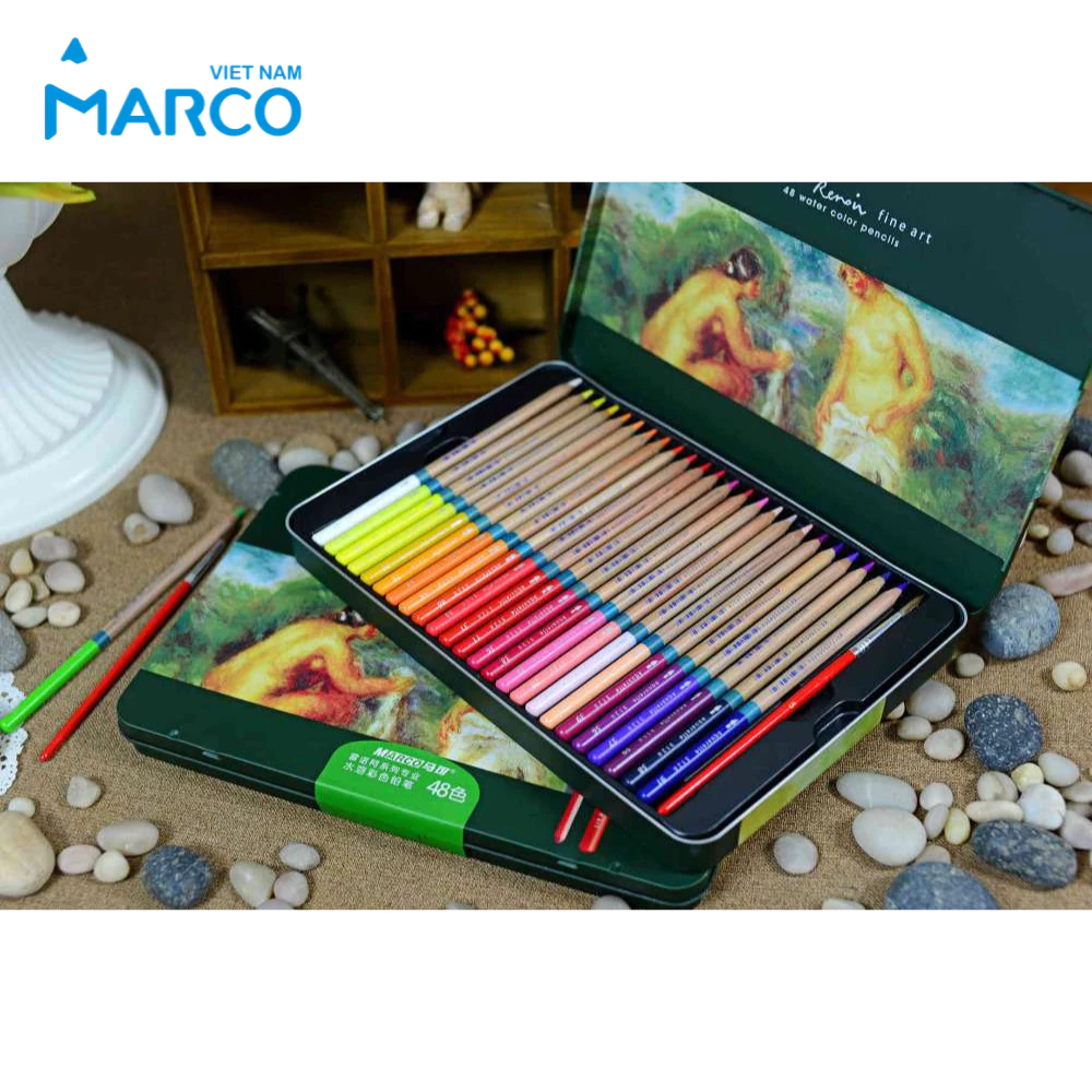 [Hỏa Tốc HCM & HN] Hộp Bút Chì Màu Nước ,Gốc Dầu Cao Cấp Marco Renoir 36/48/72/100 Màu - Nghệ thuật