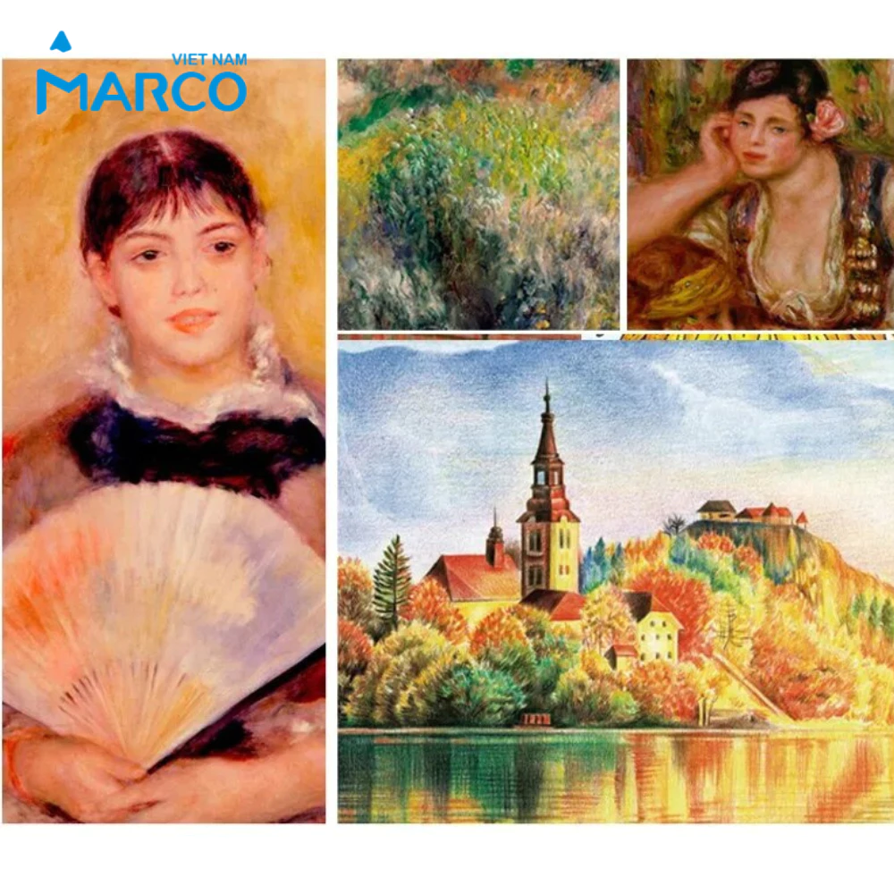 [Hỏa Tốc HCM & HN] Hộp Bút Chì Màu Nước ,Gốc Dầu Cao Cấp Marco Renoir 36/48/72/100 Màu - Nghệ thuật