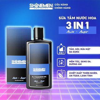 Sữa tắm gội 3 in 1 SHINEMEN cho nam giới trưởng thành trung niên, rửa mặt, phục hồi hư tổn hương nước hoa AWA-AMOR 300ml