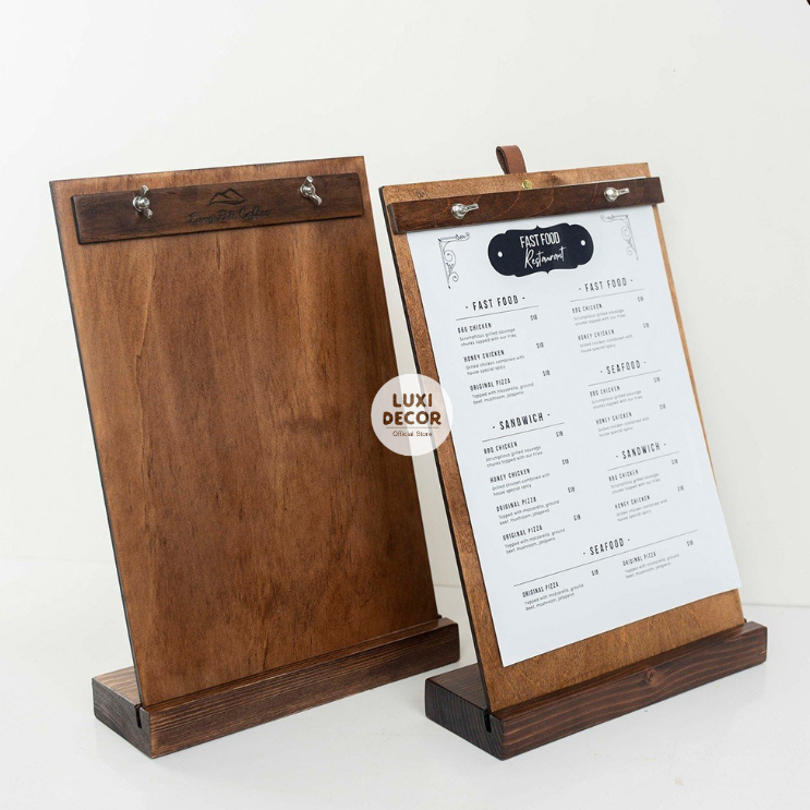 Bảng gỗ kẹp menu size A4/A5 vintage - LUXI decor Official Store ...
