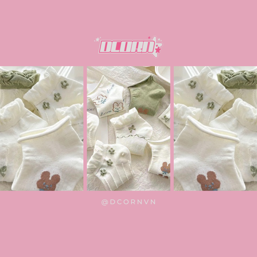 Vớ Thuyền Cotton Nguyên Chất Phối Ren Dễ Thương Kiểu Nhật Bản Thời Trang Xuân Hè 2026