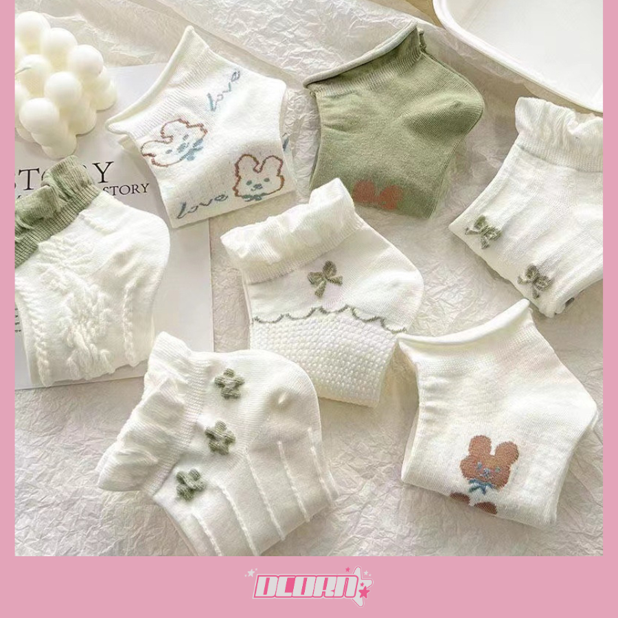 Vớ Thuyền Cotton Nguyên Chất Phối Ren Dễ Thương Kiểu Nhật Bản Thời Trang Xuân Hè 2026