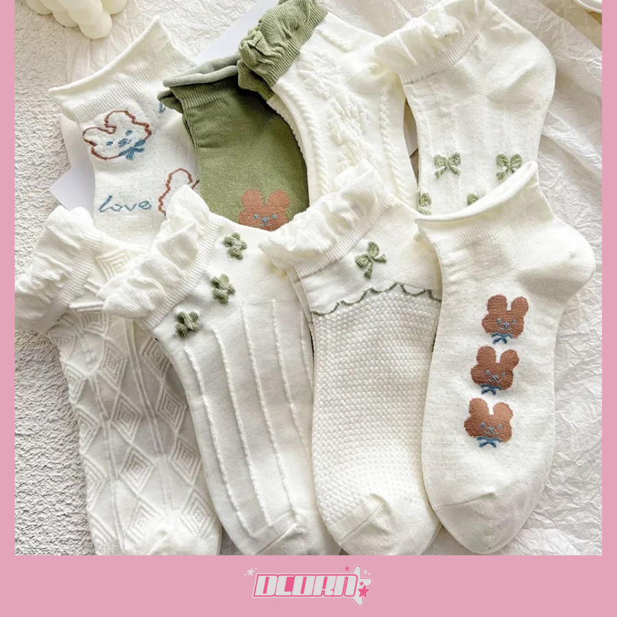 Vớ Thuyền Cotton Nguyên Chất Phối Ren Dễ Thương Kiểu Nhật Bản Thời Trang Xuân Hè 2026