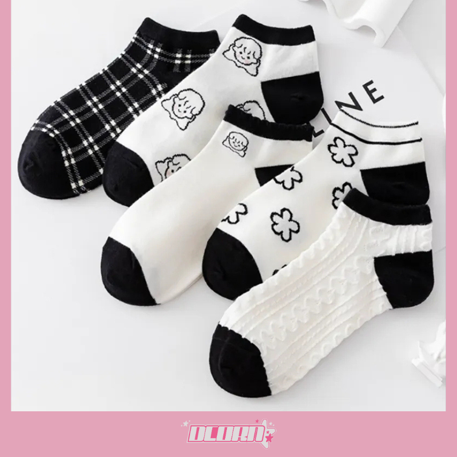 mall inline badgeTất Vớ Nữ, Tất Nam Nữ Cổ Cao Phong Cách Vintage Hàn Quốc Thêu Hình Thú Cute LADI Mẫu T11