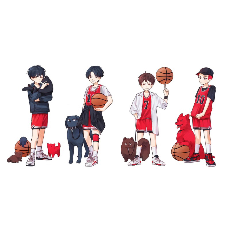 Mô hình Standee 12cm Slam Dunk (Rukawa, Mitsui, Ryota, Hanamichi ...