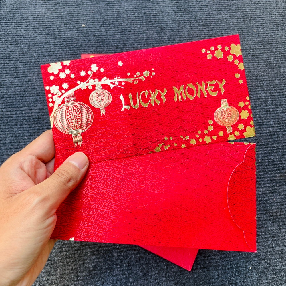Bao Lì Xì Lucky Money ép kim nhũ vàng lì xì Tết 2026