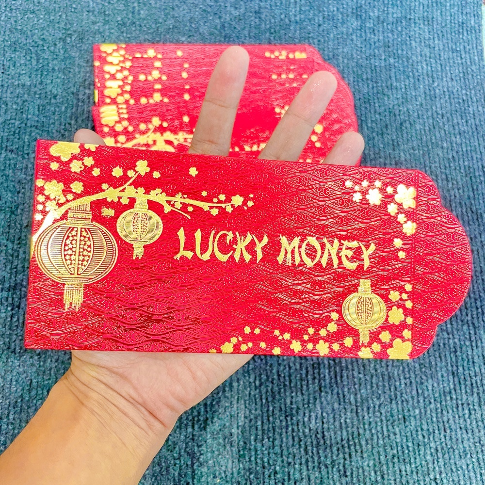 XẤP 10 Bao Lì Xì Hình Con Ngựa Lucky Money ép kim nhũ vàng lì xì Tết 2026
