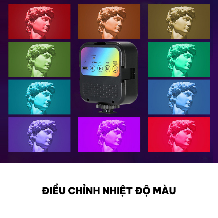 Đèn RGB vuông hỗ trợ ánh sáng livestream, quay video và chụp ảnh