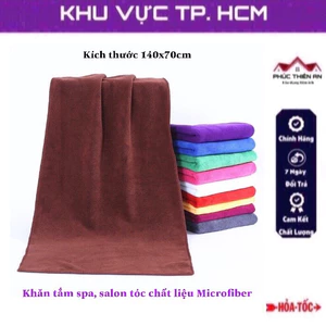 Khăn tắm spa, salon tóc, kích thước 140x70cm, chất liệu Microfiber mềm mịn, siêu thấm hút