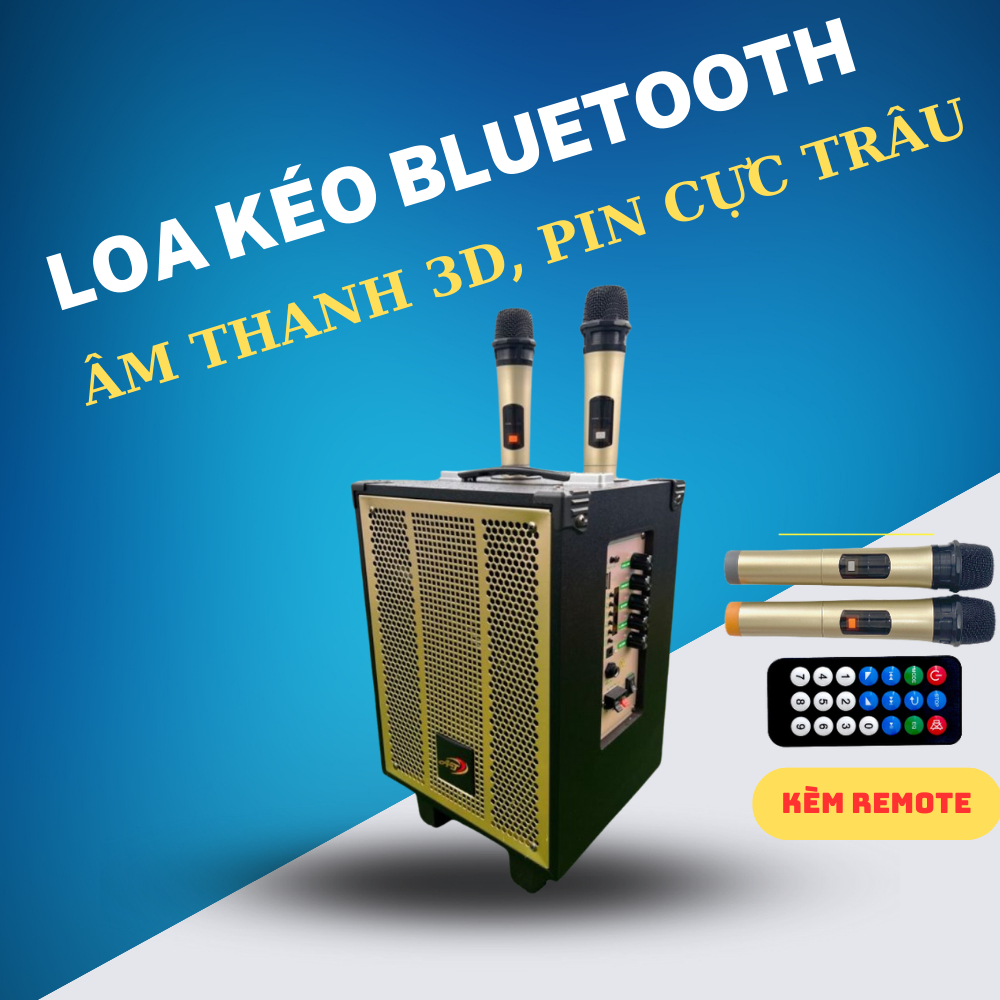 Loa Bluetooth Karaoke Chuyên Nghiệp AT T9, Tặng Kèm 2 Micro UHF ...