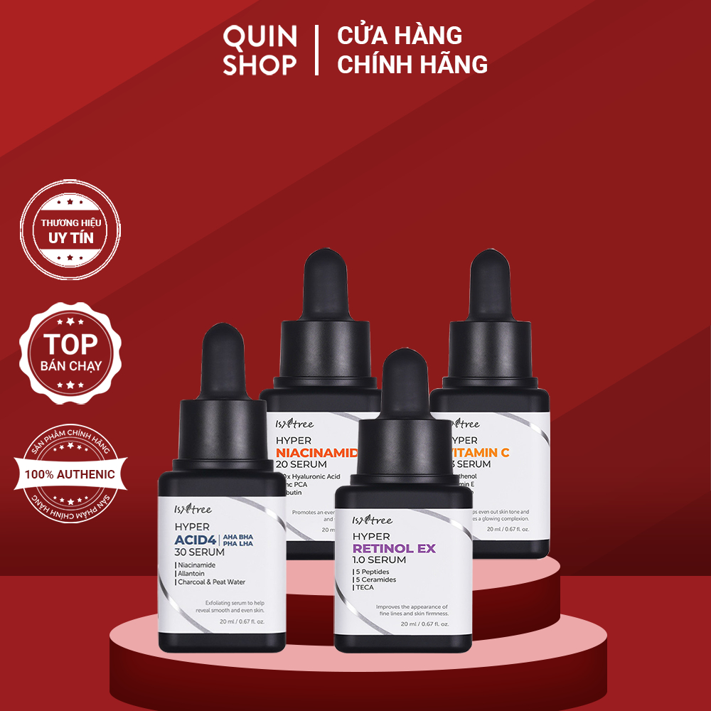Tinh Chất Isntree Hyper Vitamin C 23, Niacinamide 20, Retinol 1.0 EX, Acid4 AHA BHA PHA LHA