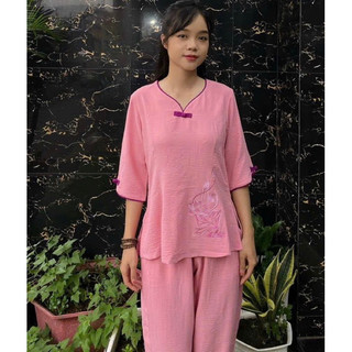 Tim Trầu Vải Đũi Nữ #Quần Áo Nữ Jacket Top Kem Dress Women