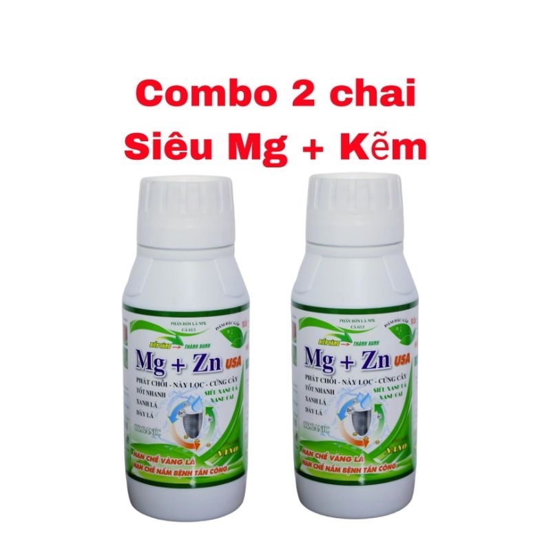 Combo 2 chai Siêu Mg kẽm chai 500ml