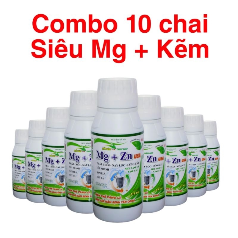 Combo 10 chai Siêu Mg kẽm chai 500ml