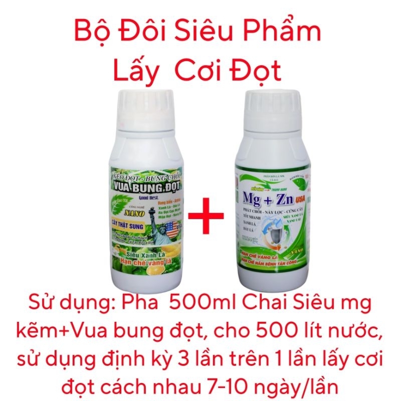 Combo 1 chai mg kẽm+ 1 chai vua bung đọt