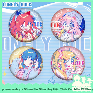 [Sẵn VN - Hỏa Tốc] Huy Hiệu Pin Ghim Dạng Tròn 58mm Cài Áo / Túi / Balo Màn PE Anime Manga Bocchi the Rock! Relax