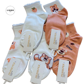 Combo 5 Đôi Tất/ Vớ Nữ Cổ Ngắn LINDO Phong Cách Hàn Quốc Xinh Xắn, Dễ Thương, Chất Liệu Cotton Thấm Hút Mồ Hôi