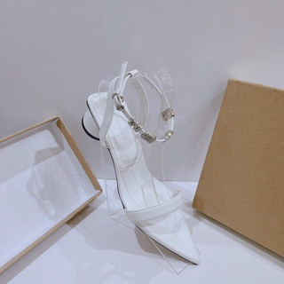 Fullbox Giày Cao Gót / Gót Mũi Nhọn Đế Tròn Quai Hậu Gài 4cm MieoShoes G1156 G1157