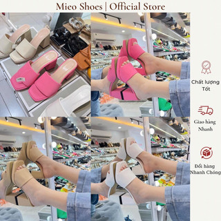 Guốc Quai Ngang Đúp Nhẹ Êm Chân Mieo Shoes D2355 D2356 D2357 D2358 D2359