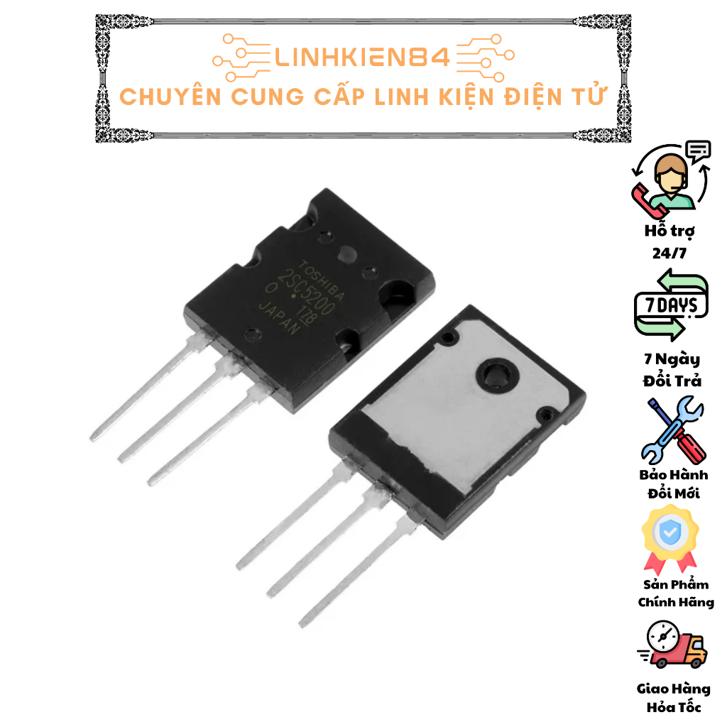 Lot De 10 Transistors 2SA1943 & 2SC5200 - Haute Puissance Audio, Pour Amplis Et Réparations Électroniques