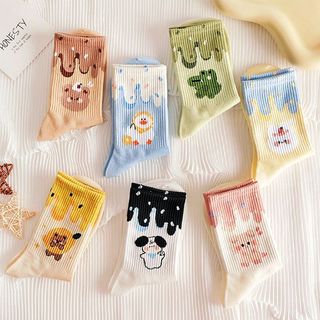 Tất Cute Nhiều Màu Hình Thú Cao Cổ Nam Nữ Thời Trang Hàn Quốc Dễ Thương T45