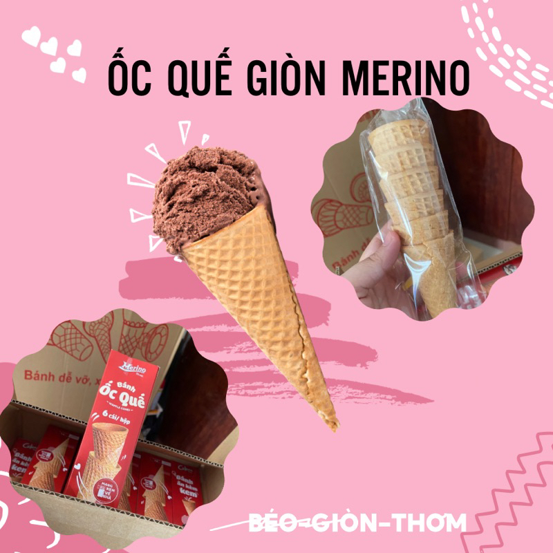 Bánh ốc quế nón loại đặc biệt [bánh merino và vinamilk] | Shopee Việt Nam