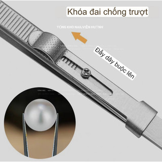 Nhíp gắp đá cao cấp có khoá cài cố định - có răng cưa chống trượt , giúp gắp bi tròn , đá nail các kiểu dễ dàng